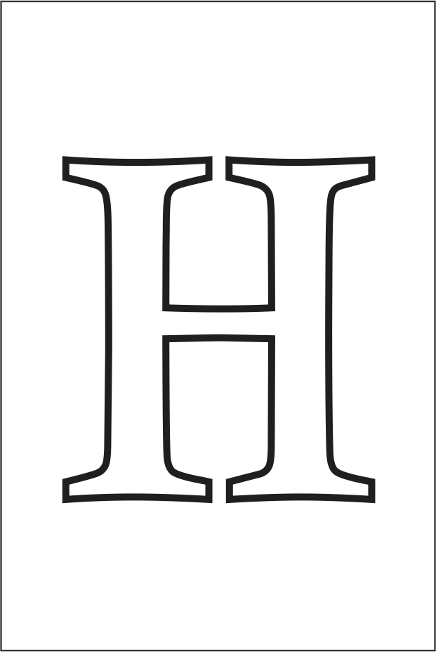Molde da letra H