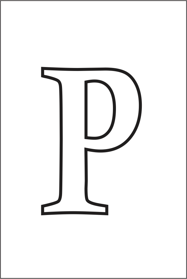 Molde da letra P