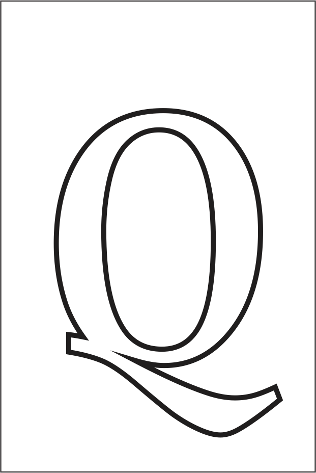 Molde da letra Q