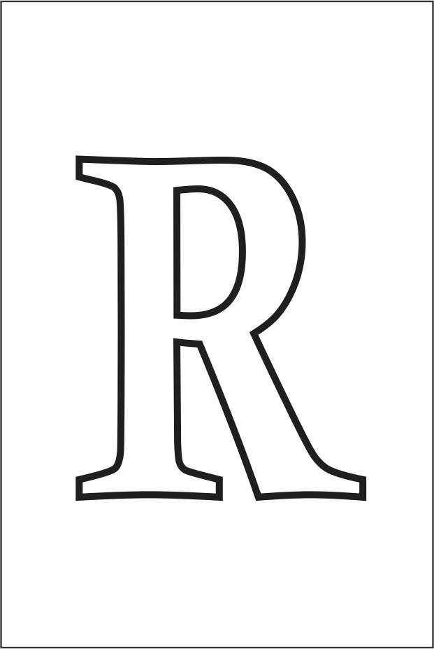 Molde da letra R