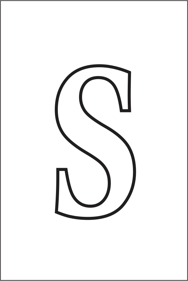 Molde da letra S